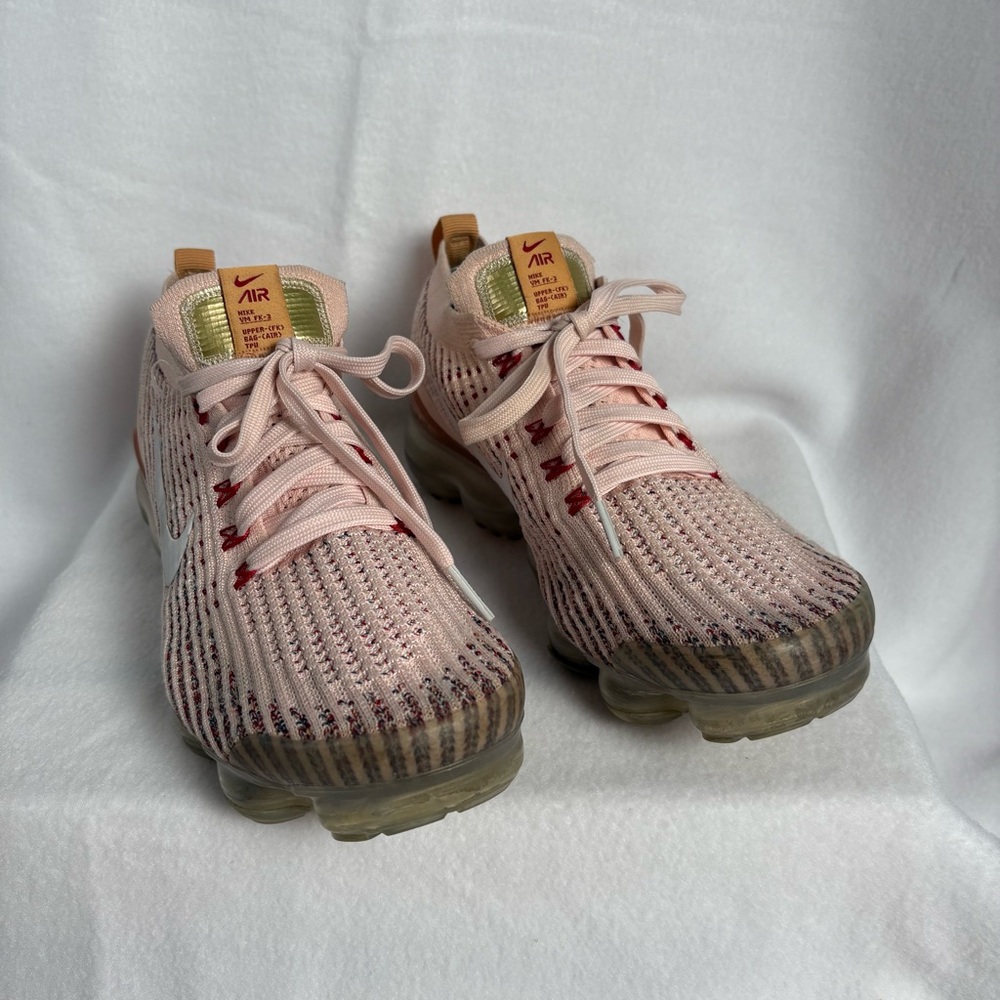 Nike Air Vapormax Flyknit 3 Sunset Tint White Pink Women's 8.5 - Picture 2 of 15